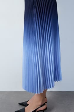 Pleated Midi Skirt;${refinementColor}