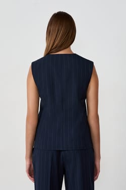 Sleeveless Button Cardigan;${refinementColor}