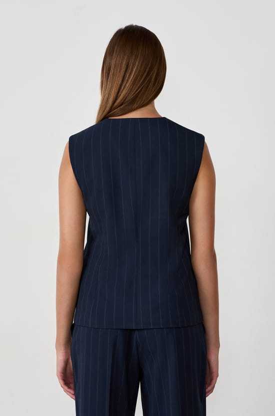 Sleeveless Button Cardigan;${refinementColor}