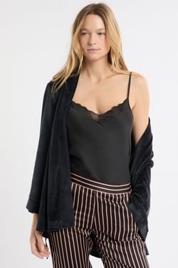 3-teiliges Satin-Pyjama-Set;${refinementColor}