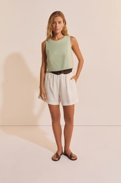 Top sans manches avec lin;${refinementColor}