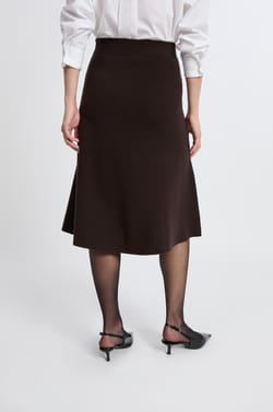 Jupe évasée en maille fine;${refinementColor}