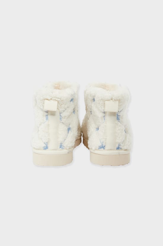Chaussons bottines avec fausse fourrure;${refinementColor}