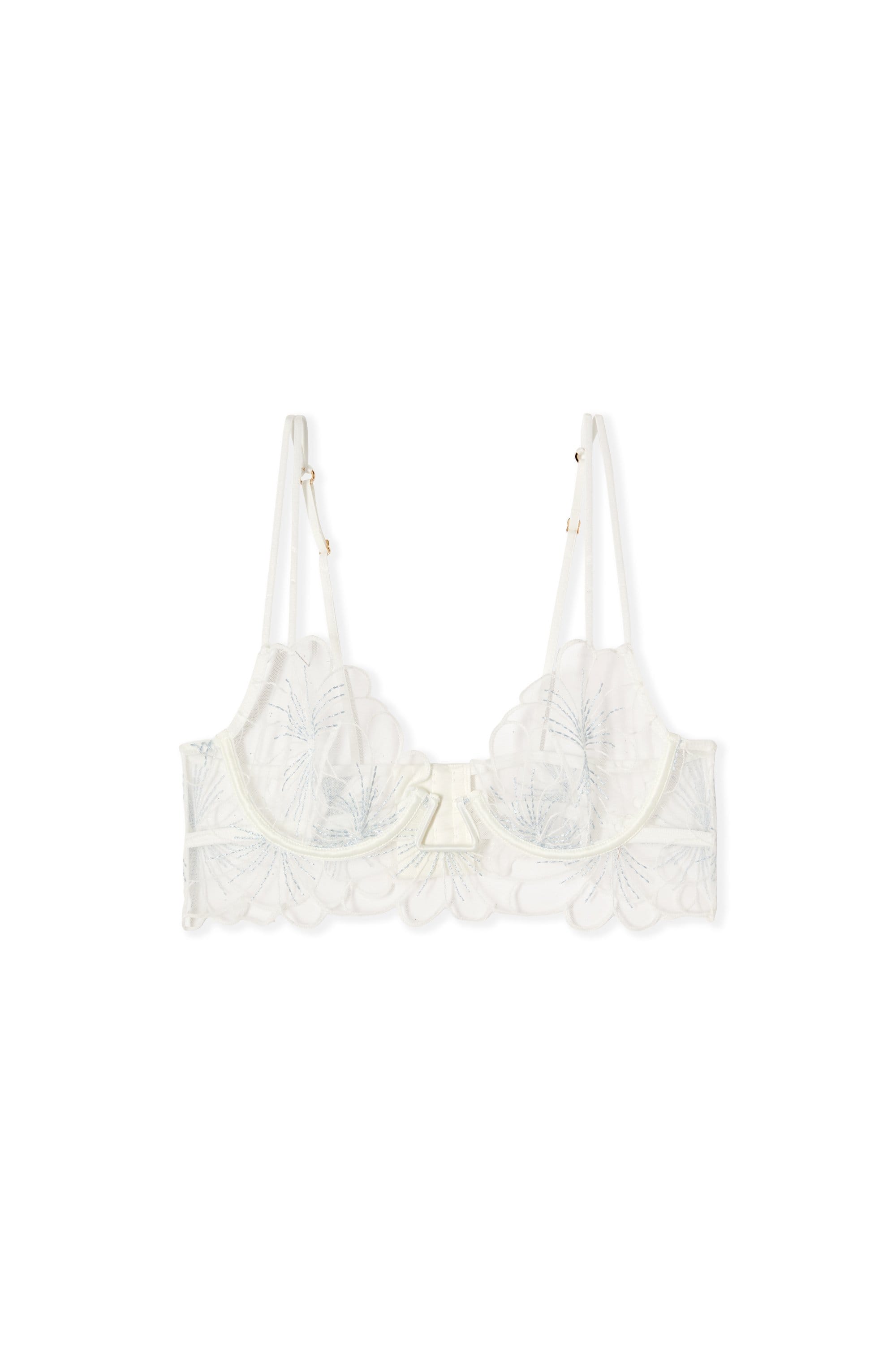 Bustier Bra in Embroidery - CAMELIA - BLANC - ETAM