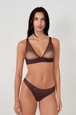 BH ohne Bügel Triangel-BH aus Mesh;${refinementColor}