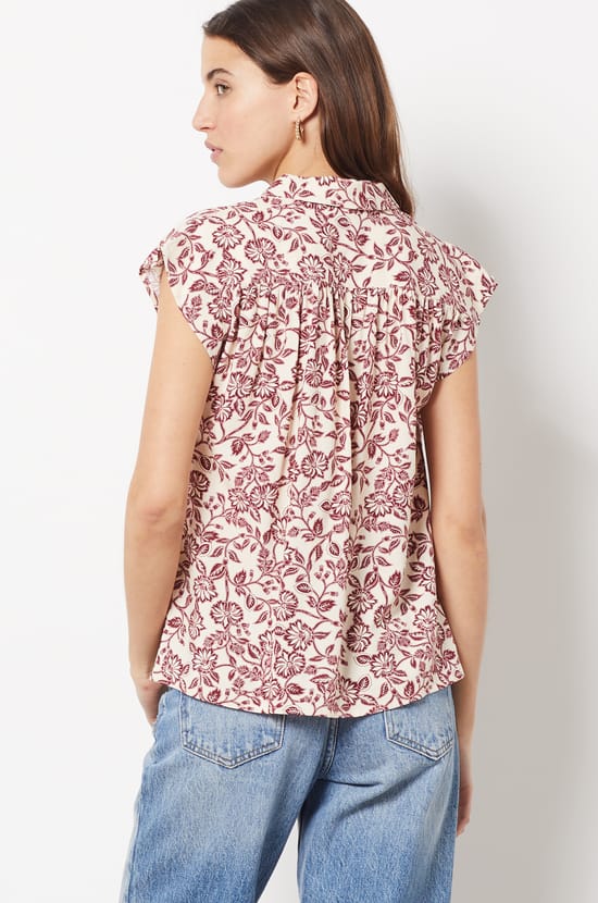 Floral Short-sleeved Shirt;${refinementColor}