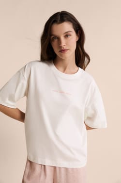 Camiseta de pijama de manga corta de algod&oacute;n;${refinementColor}