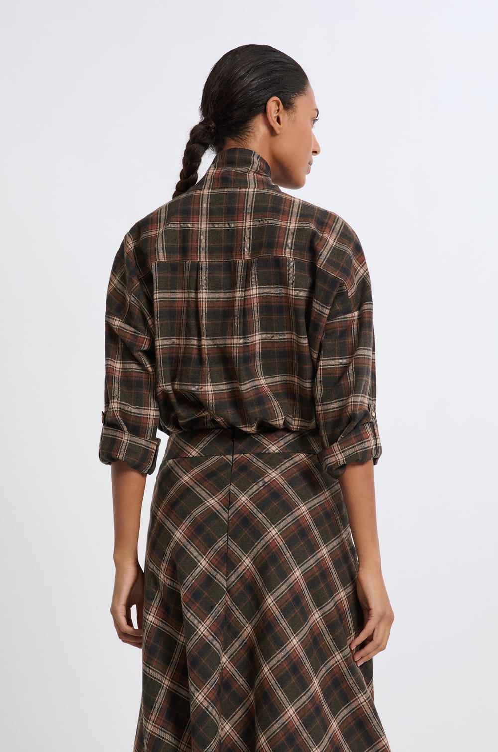 Geruit katoenen overhemd;${refinementColor}