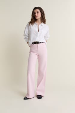 Pantalon droit taille haute;${refinementColor}