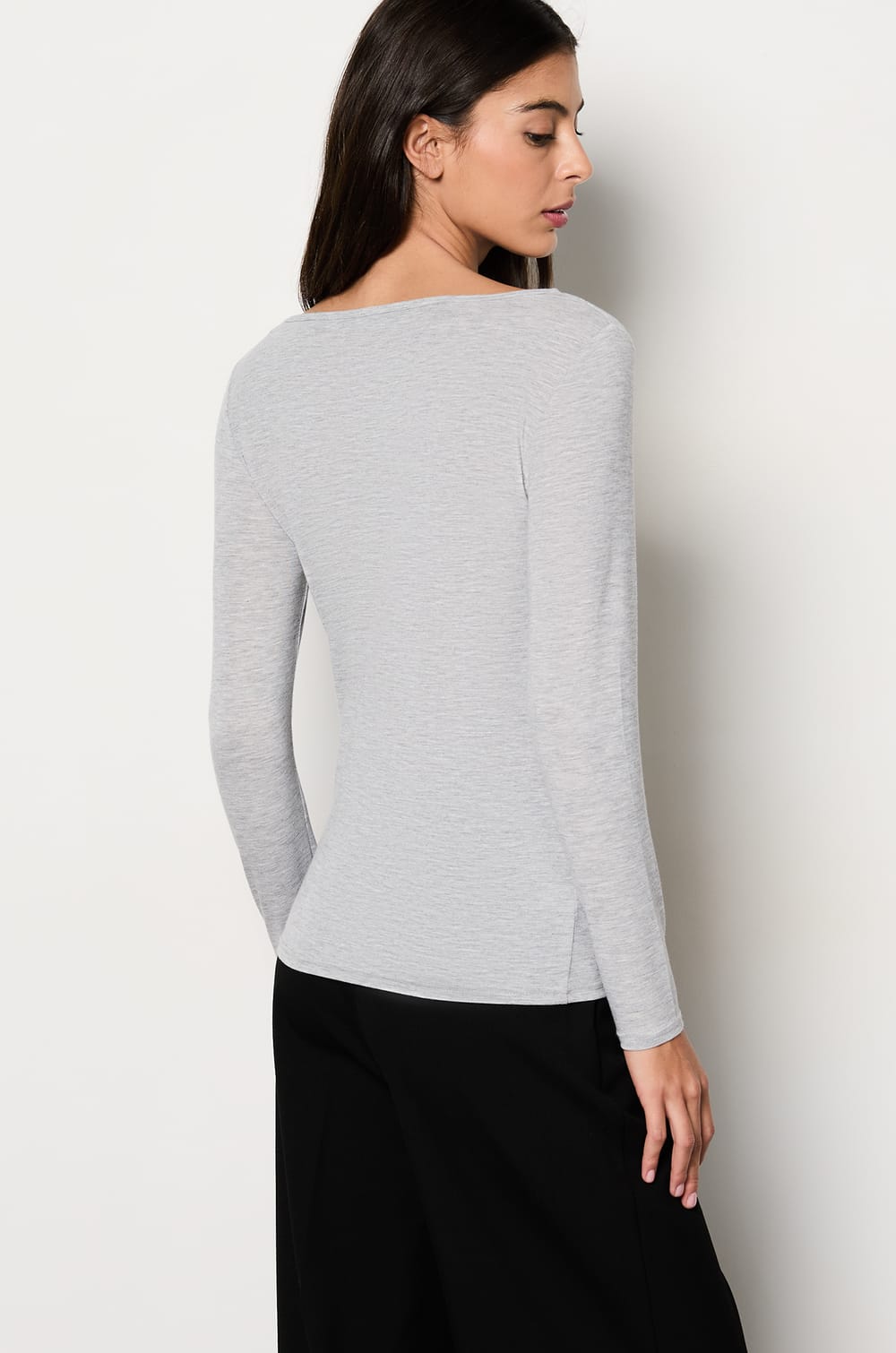 Long Sleeve Thermal Knit T-Shirt;${refinementColor}