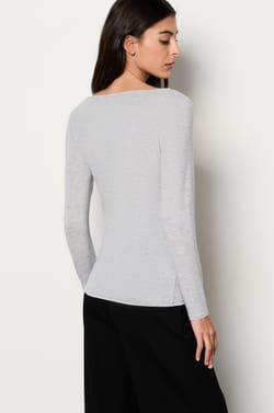 Long Sleeve Thermal Knit T-Shirt;${refinementColor}