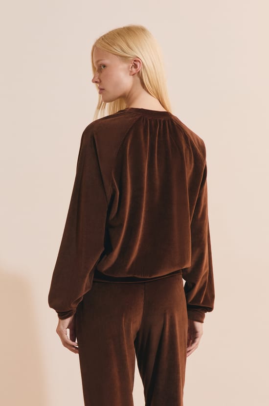 Sweatshirt de pyjama c&ocirc;tel&eacute;;${refinementColor}