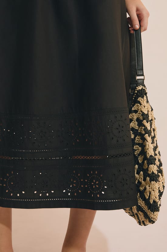 Robe midi en coton;${refinementColor}