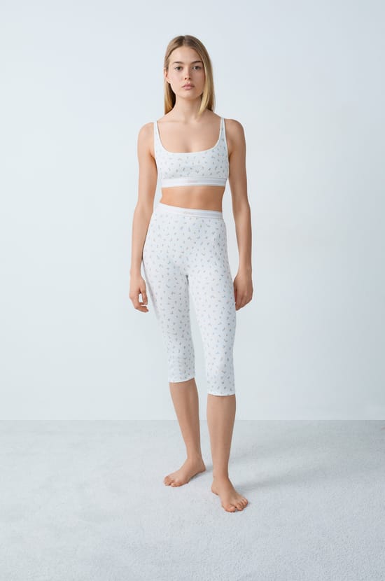 Ribbed Cotton Cycling Shorts;${refinementColor}