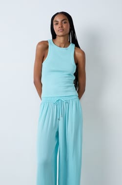 Ribbed Cotton Tank Top;${refinementColor}