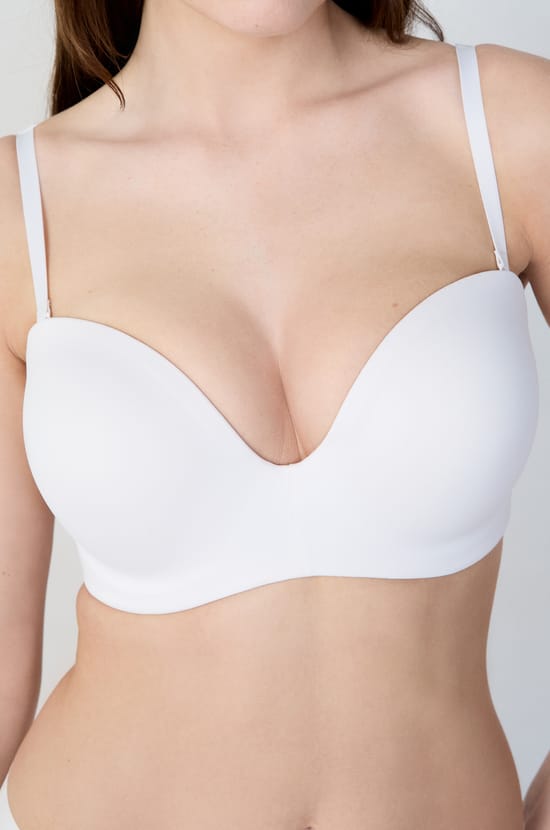Bandeau microfibre bretelles amovibles, bonnet D;${refinementColor}