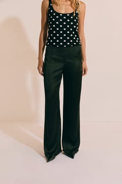 Pantalon droit satin&eacute;;${refinementColor}