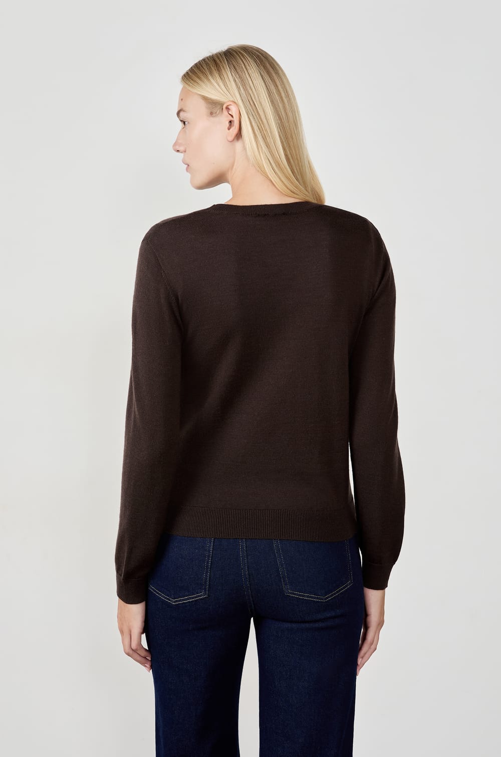 Round Neck Sweater with Wool;${refinementColor}