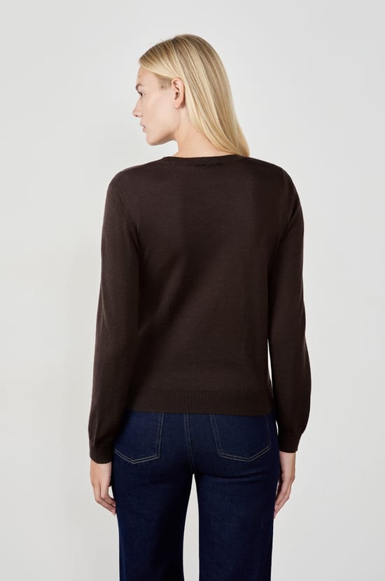 Round Neck Sweater with Wool;${refinementColor}