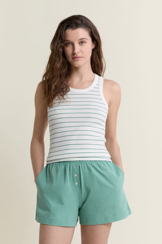 Short de pyjama boyfriend en coton ;${refinementColor}