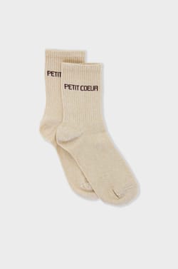 Chaussettes irrisées avec écriture;${refinementColor}