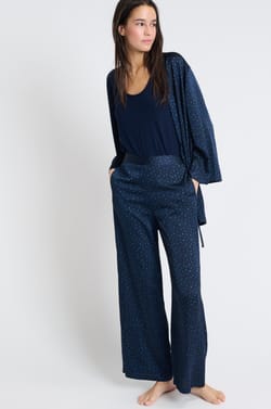Pantalon de pyjama satiné;${refinementColor}