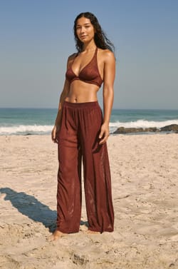 Pantalon fluide paillet&eacute;;${refinementColor}