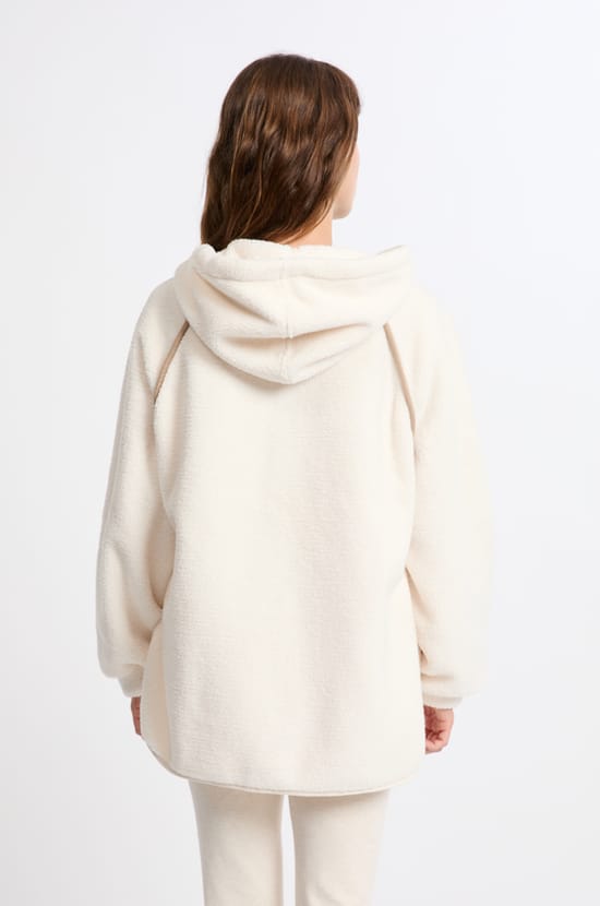 Veste à capuche effet polaire;${refinementColor}