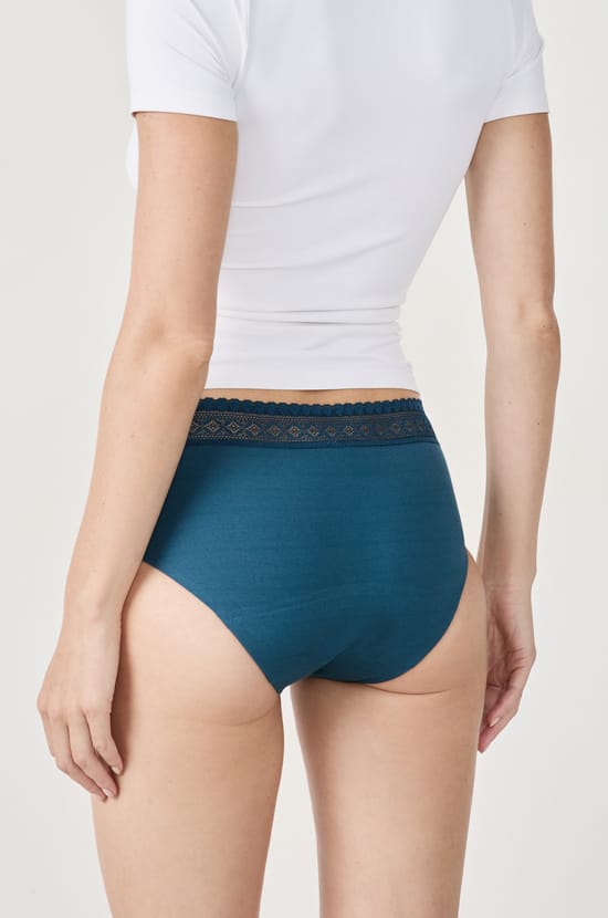 Shorty menstruel en coton - Flux moyen;${refinementColor}