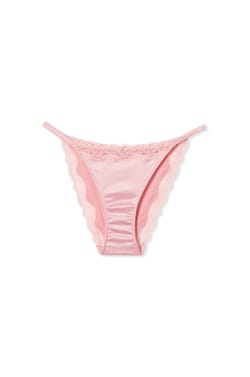 Culotte satin&eacute;e avec d&eacute;tails dentelle;${refinementColor}