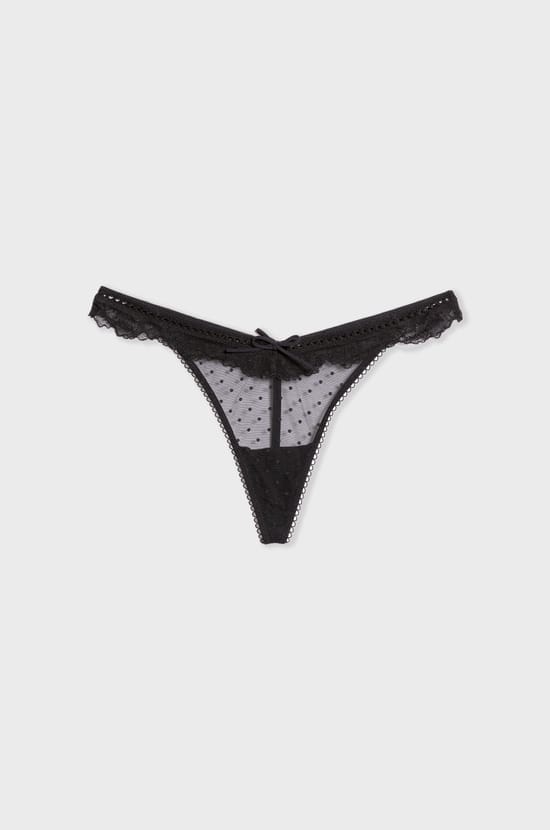 Lace & Tulle Thong;${refinementColor}