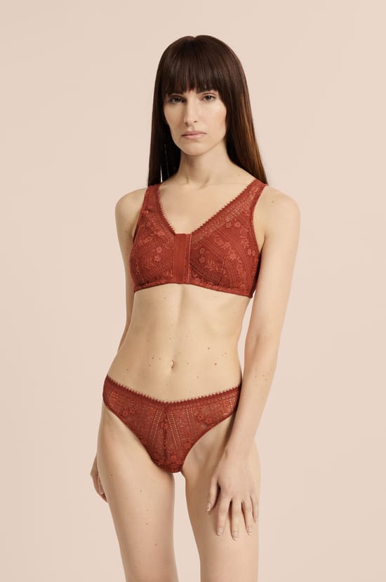 Soutien-gorge brassi&egrave;re sans armatures post-mastectomie avec ouverture devant;${refinementColor}