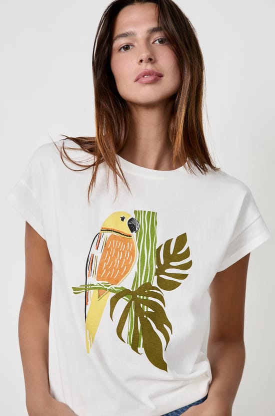 Printed cotton T-shirt;${refinementColor}