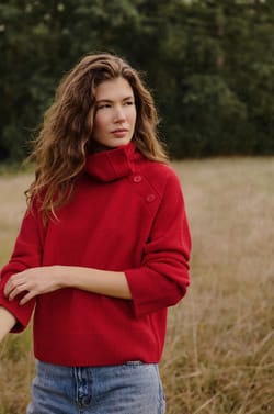 Pull col montant 100% cachemire;${refinementColor}