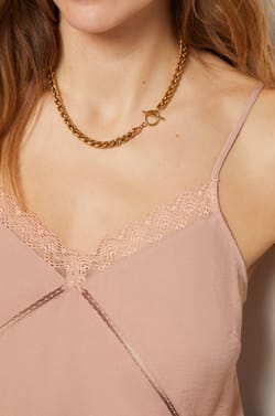 Lace Neckline Camisole;${refinementColor}