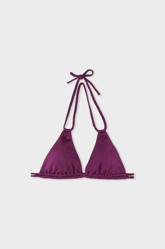 Haut de maillot de bain triangle multi positions &agrave; nouer;${refinementColor}