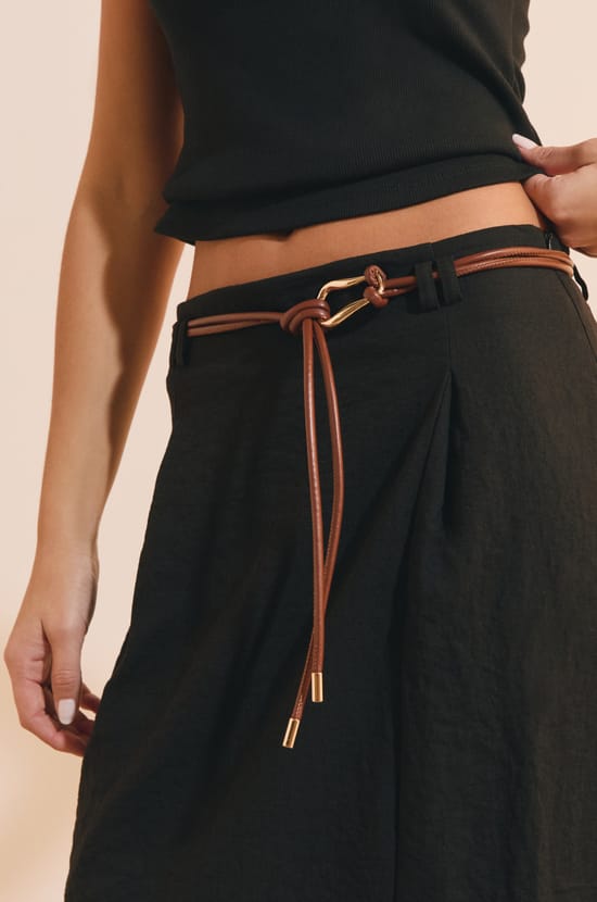 Jupe midi &agrave; fente;${refinementColor}