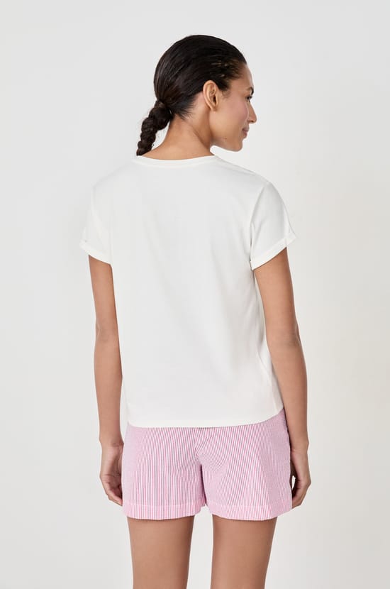 T-shirt de pyjama manches courtes en coton imprimé homard;${refinementColor}