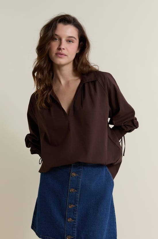 Blouse en coton;${refinementColor}