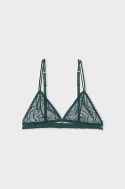 Lace Triangle Bra;${refinementColor}