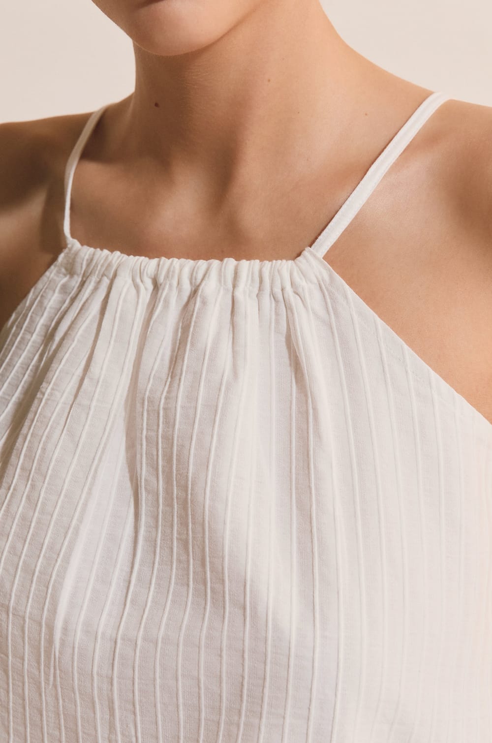 Cotton Strap Top;${refinementColor}