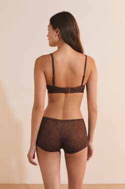 Shorty en microfibre &agrave; motifs l&eacute;opard;${refinementColor}