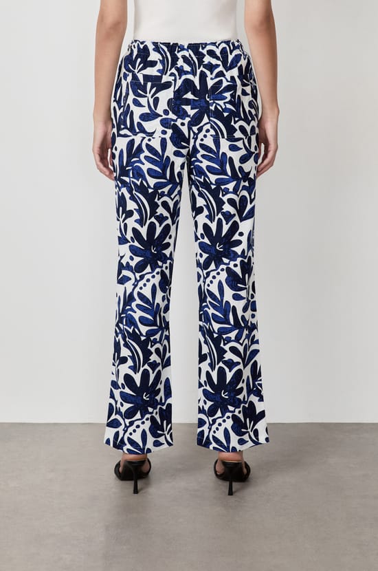 Pantalon coupe droite à motifs;${refinementColor}