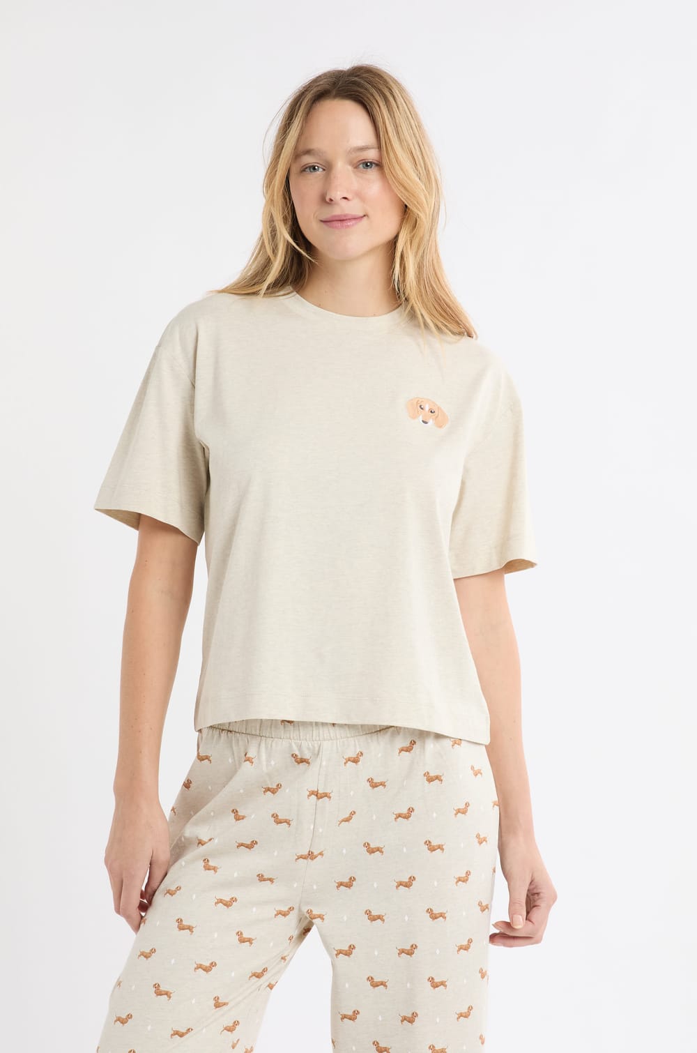 Ensemble de pyjama 2 pièces à motifs chiens;${refinementColor}