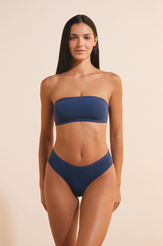 Bandeau BH ohne B&uuml;gel aus dehnbarer Bio-Baumwolle;${refinementColor}