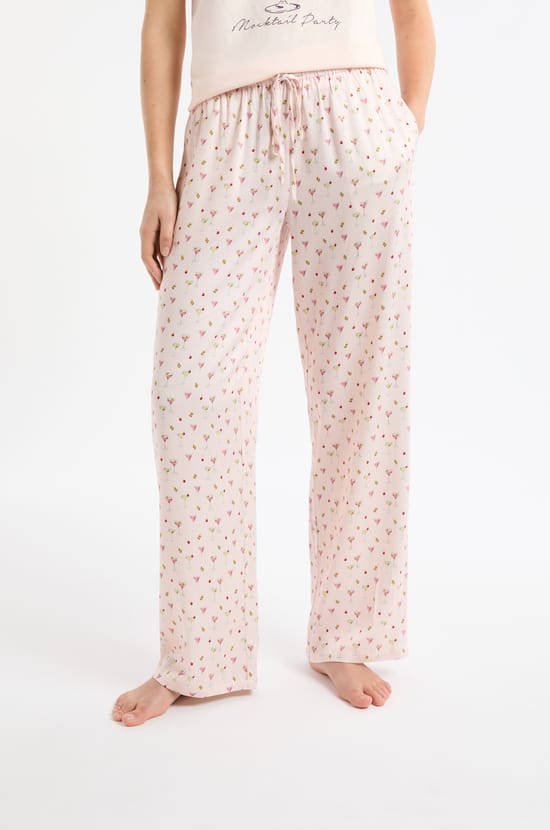 Pantalon de pyjama à motifs;${refinementColor}