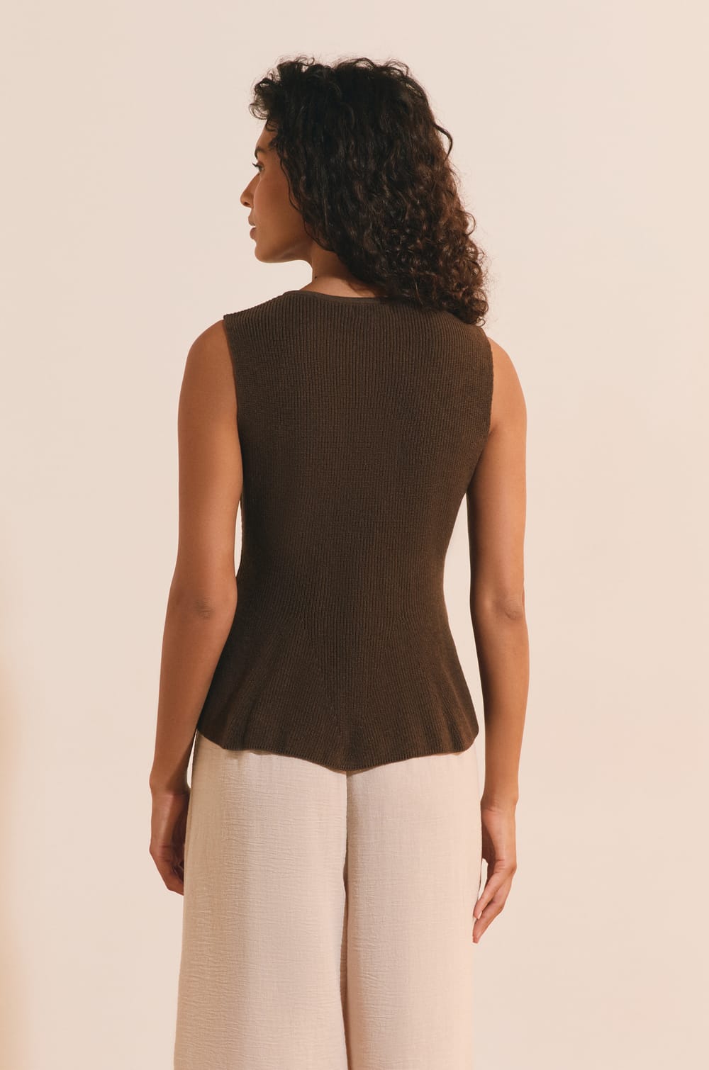 Cardigan sans manches avec coton;${refinementColor}