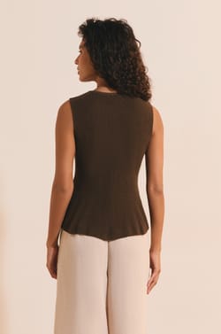 Cardigan sans manches avec coton;${refinementColor}