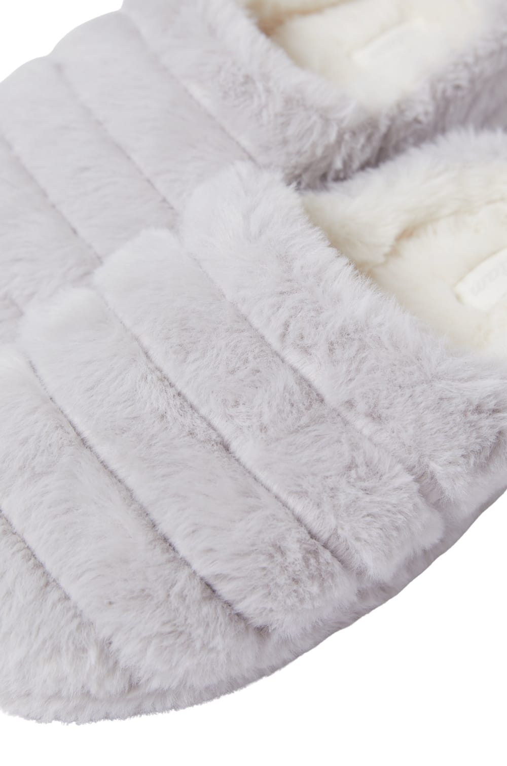 Faux Fur Mule Slippers;${refinementColor}