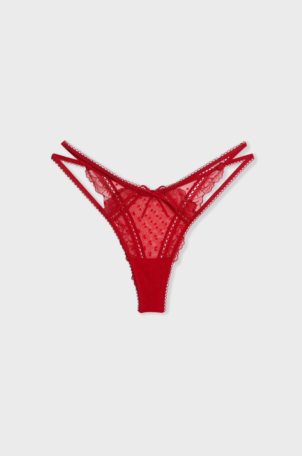 Lace and Tulle Tanga;${refinementColor}